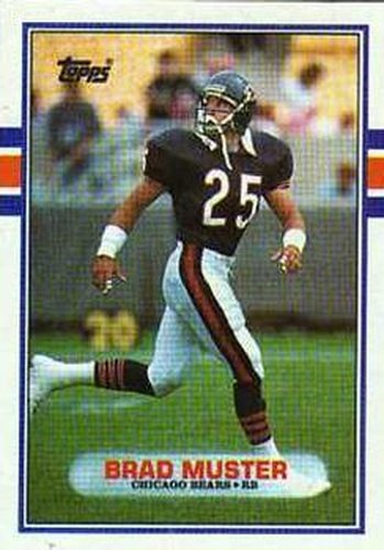 #71 Brad Muster - Chicago Bears - 1989 Topps Football