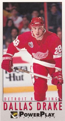 #71 Dallas Drake - Detroit Red Wings - 1993-94 Fleer PowerPlay Hockey