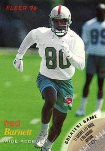 #71 Fred Barnett - Miami Dolphins - 1996 Fleer Football