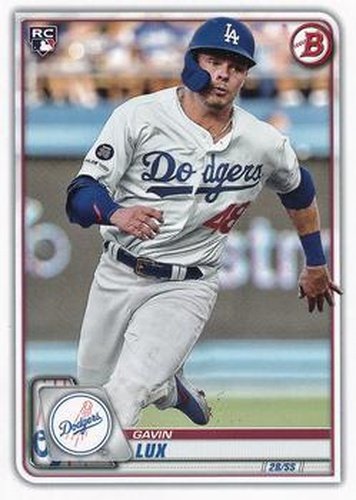 #71 Gavin Lux - Los Angeles Dodgers - 2020 Bowman Baseball