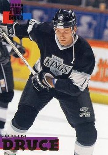 Los Angeles Kings 1993-94 Black John Druce Great Wear Repairs Photomatched!!