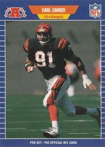 #71 Carl Zander - Cincinnati Bengals - 1989 Pro Set Football