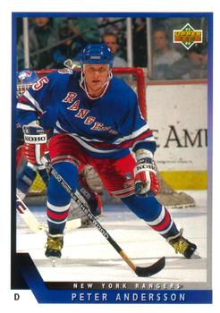 #71 Peter Andersson - New York Rangers - 1993-94 Upper Deck Hockey
