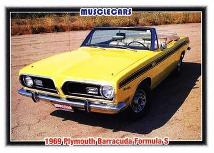 #71 1969 Plymouth Barracuda Formula S - 1992 Collect-A-Card Muscle Cars