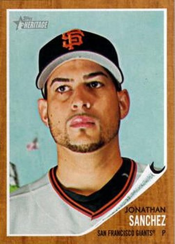 #71 Jonathan Sanchez - San Francisco Giants - 2011 Topps Heritage Baseball