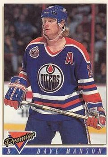 #71 Dave Manson - Edmonton Oilers - 1993-94 Topps Premier Hockey