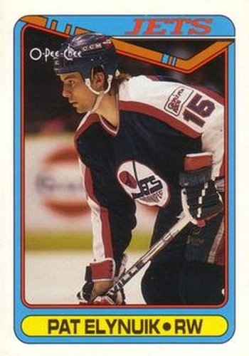 #71 Pat Elynuik - Winnipeg Jets - 1990-91 O-Pee-Chee Hockey