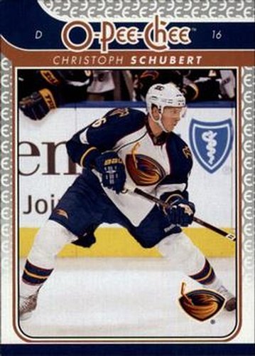 #720 Christoph Schubert - Atlanta Thrashers - 2009-10 O-Pee-Chee Hockey