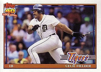 #720 Cecil Fielder - Detroit Tigers - 1991 Topps Baseball