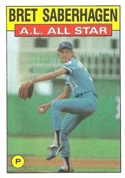 #720 Bret Saberhagen - Kansas City Royals - 1986 Topps Baseball