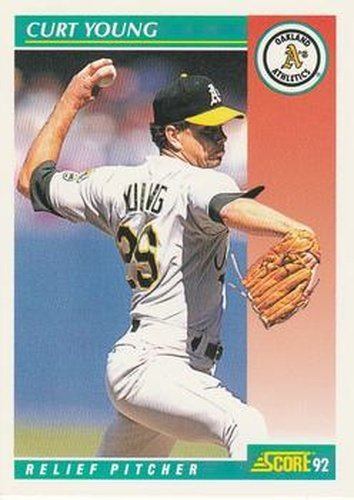 #722 Curt Young - Oakland Athletics - 1992 Score Baseball