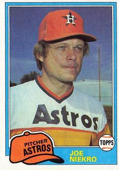 #722 Joe Niekro - Houston Astros - 1981 Topps Baseball