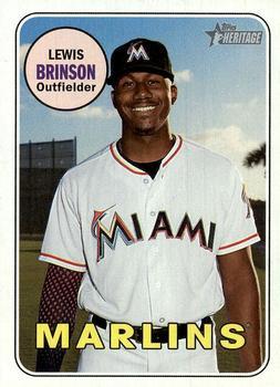 #722 Lewis Brinson - Miami Marlins - 2018 Topps Heritage Baseball