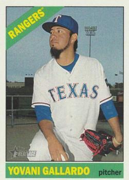 #723a Yovani Gallardo - Texas Rangers - 2015 Topps Heritage Baseball