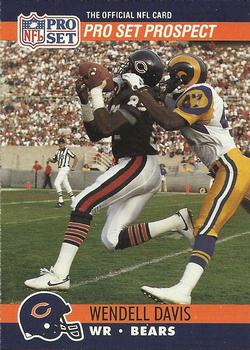 #727 Wendell Davis - Chicago Bears - 1990 Pro Set Football
