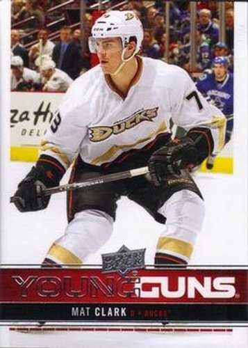 #201 Mat Clark - Anaheim Ducks - 2012-13 Upper Deck Hockey