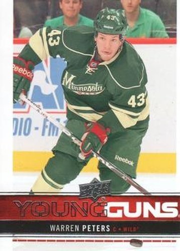 #230 Warren Peters - Minnesota Wild - 2012-13 Upper Deck Hockey