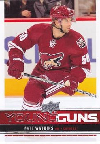 #242 Matt Watkins - Phoenix Coyotes - 2012-13 Upper Deck Hockey