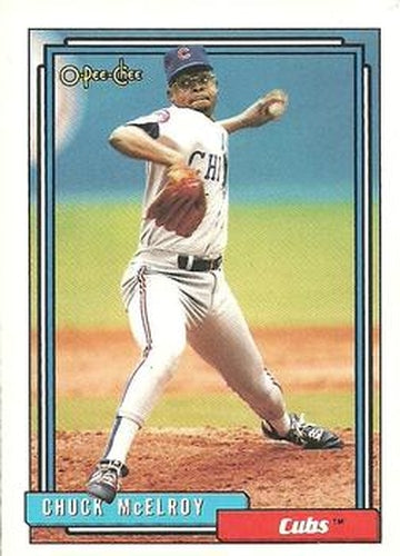 #727 Chuck McElroy - Chicago Cubs - 1992 O-Pee-Chee Baseball