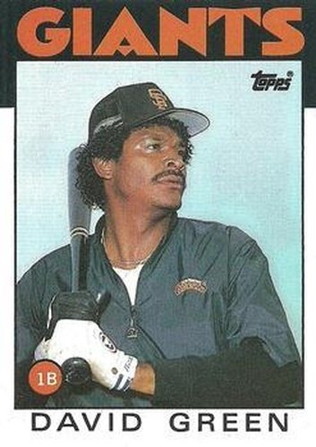 #727 David Green - San Francisco Giants - 1986 Topps Baseball