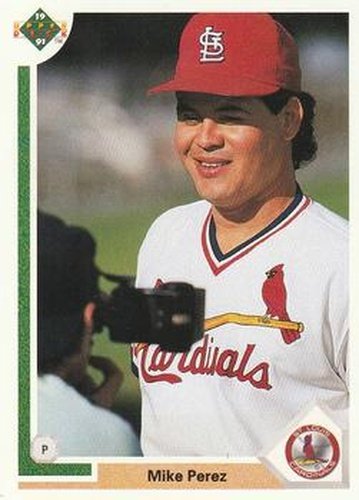 #728 Mike Perez - St. Louis Cardinals - 1991 Upper Deck Baseball