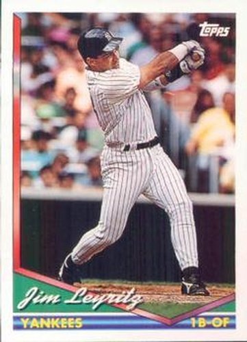 #728 Jim Leyritz - New York Yankees - 1994 Topps Baseball