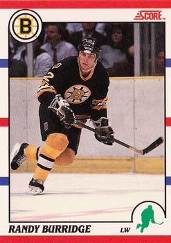 #72 Randy Burridge - Boston Bruins - 1990-91 Score Canadian Hockey