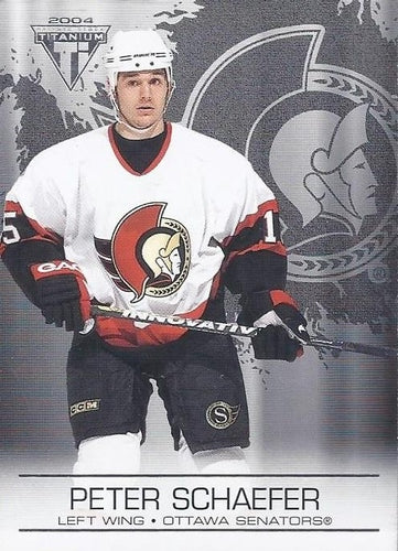 #72 Peter Schaefer - Ottawa Senators - 2003-04 Pacific Private Stock Titanium Hockey