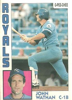 #72 John Wathan - Kansas City Royals - 1984 O-Pee-Chee Baseball