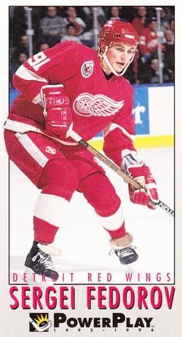 #72 Sergei Fedorov - Detroit Red Wings - 1993-94 Fleer PowerPlay Hockey