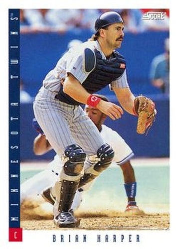 #72 Brian Harper - Minnesota Twins - 1993 Score Baseball