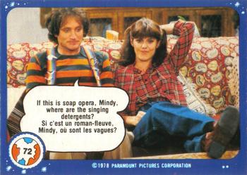 #72 If This is Soap Opera, Mindy, Where Are the Singing Detergents? - 1978 O-Pee-Chee Mork & Mindy