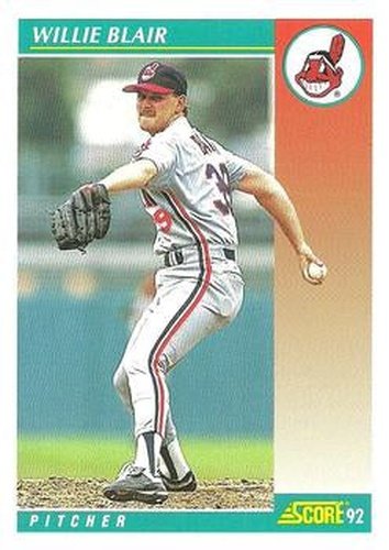 #730 Willie Blair - Cleveland Indians - 1992 Score Baseball