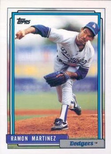 #730 Ramon Martinez - Los Angeles Dodgers - 1992 Topps Baseball