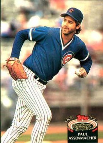 #731 Paul Assenmacher - Chicago Cubs - 1992 Stadium Club Baseball