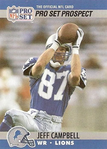 #732 Jeff Campbell - Detroit Lions - 1990 Pro Set Football