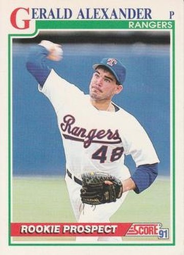 #733 Gerald Alexander - Texas Rangers - 1991 Score Baseball