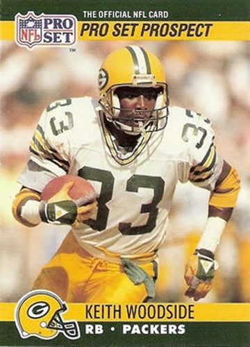 #734 Keith Woodside - Green Bay Packers - 1990 Pro Set Football
