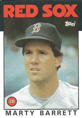 #734 Marty Barrett - Boston Red Sox - 1986 Topps Baseball