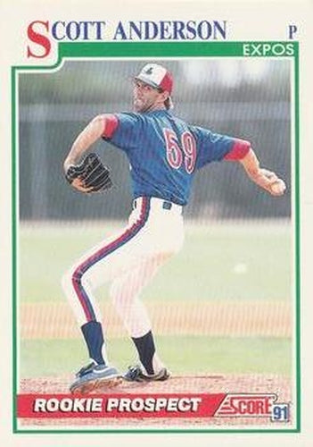 #734 Scott Anderson - Montreal Expos - 1991 Score Baseball
