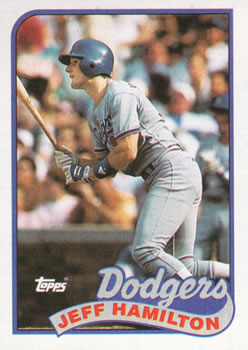 #736 Jeff Hamilton - Los Angeles Dodgers - 1989 Topps Baseball