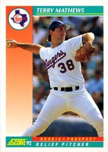 #737 Terry Mathews - Texas Rangers - 1992 Score Baseball