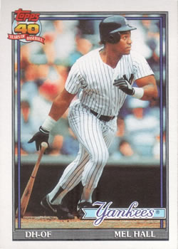 #738 Mel Hall - New York Yankees - 1991 Topps Baseball