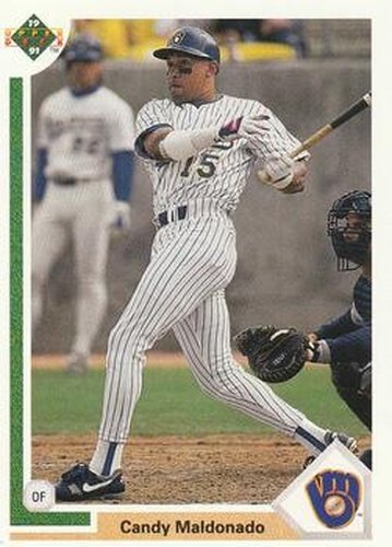 #739 Candy Maldonado - Milwaukee Brewers - 1991 Upper Deck Baseball