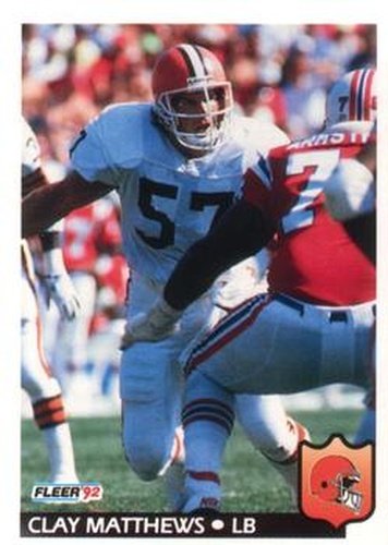 #73 Clay Matthews - Cleveland Browns - 1992 Fleer Football