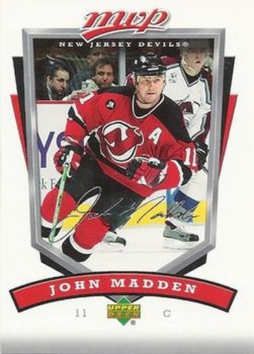 #173 John Madden - New Jersey Devils - 2006-07 Upper Deck MVP Hockey