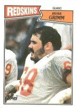 #73 Russ Grimm - Washington Redskins - 1987 Topps Football