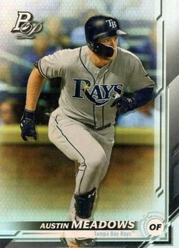 #73 Austin Meadows - Tampa Bay Rays - 2019 Bowman Platinum Baseball