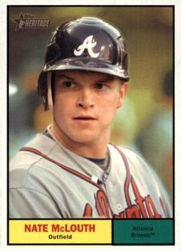 #73 Nate McLouth - Atlanta Braves - 2010 Topps Heritage Baseball