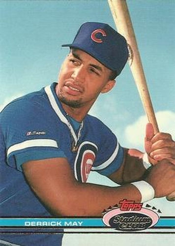 #73 Derrick May - Chicago Cubs - 1991 Stadium Club Baseball